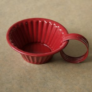 Fyrfadsstage med hank, r�d