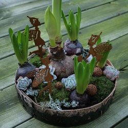 Zinkbakke med plads til blomster