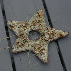 buketstjerne, guld med perler