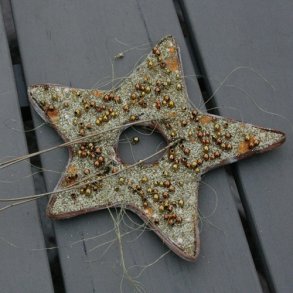 buketstjerne, guld med perler