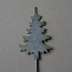 Juletr p stick, zink