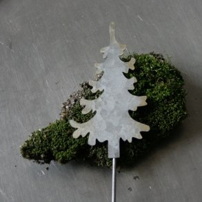 Juletr p stick, zink