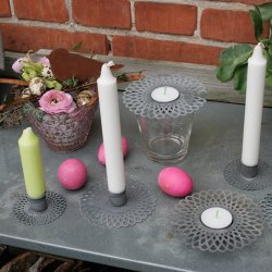 Kniplingestage til fyrfadslys