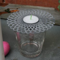 Kniplingestage til fyrfadslys