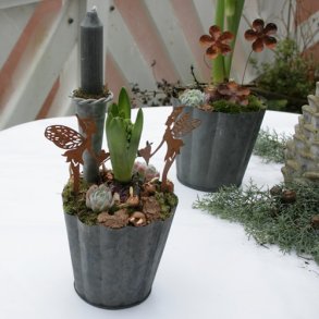 Zinkpotte, blget ( 12)