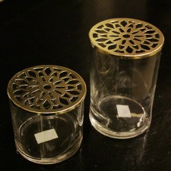 Glas med lg, lille glas med guld lg