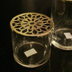 Glas med lg, lille glas med guld lg