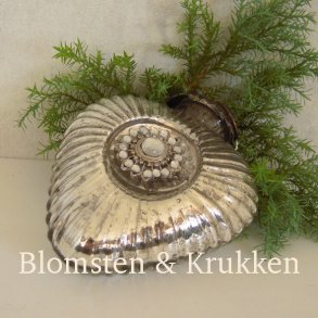 Glashjerte med pyntesten