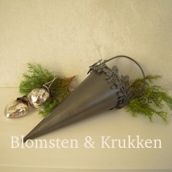 Krmmerhus i zink m/hank og bladranke