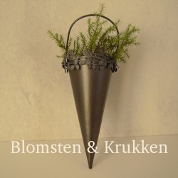 Krmmerhus i zink m/hank og bladranke