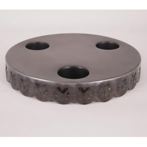 Zinkbakke med plads til blomster