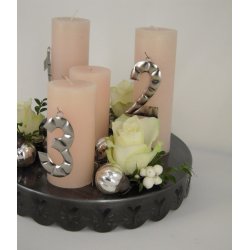 Zinkbakke til adventskrans