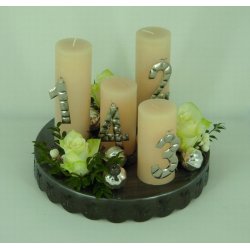 Zinkbakke til adventskrans