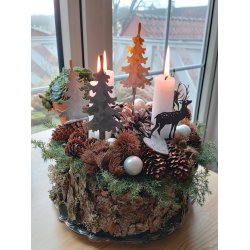 Juletr p stick, zink