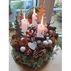 Juletr p stick, zink