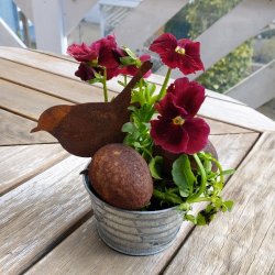 Zinkskl med riller, 11 cm