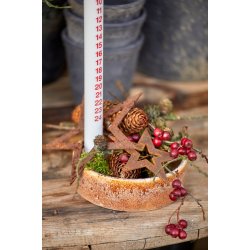 Stjerne Vega, rustik rust ( 15 cm)