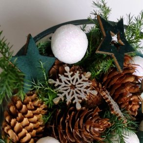 Stjerner, mrkegrn velour (10 stk.)