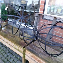 Dekorationskugle, metalbnd (st af 3)