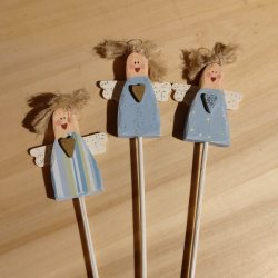 Engle, lysebl� (3 stk.)