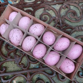 H�nse�g, udpustede pink, sp�ttede (12 stk.)