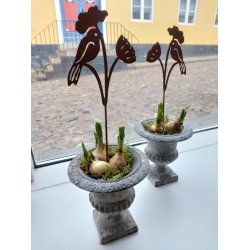 Fugl p� pind, rust (13 cm)