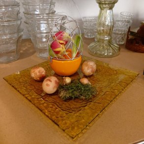 Gult glasfad (25 cm)