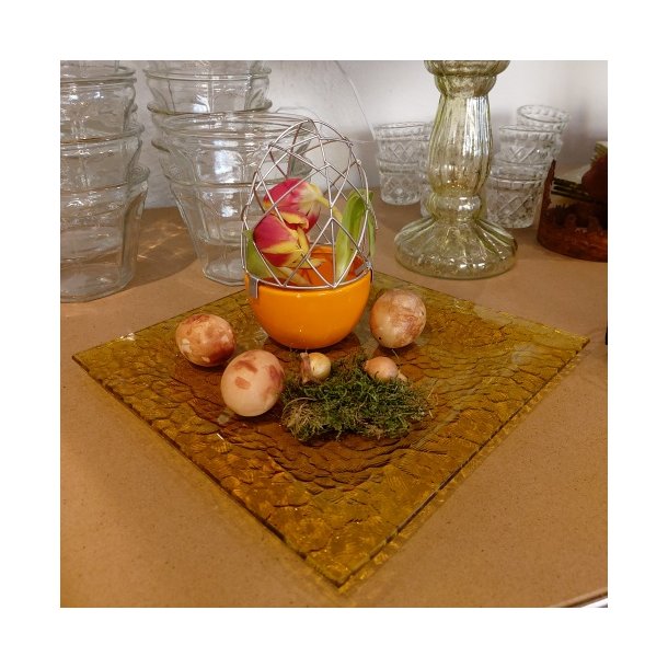 Gult glasfad (25 cm)