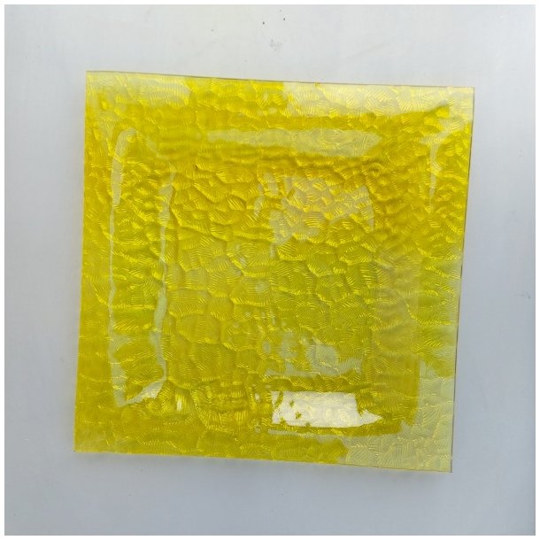 Gult glasfad (20 cm)