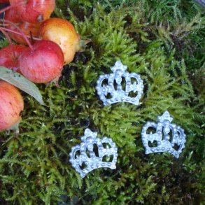 Vedhng, kongekrone zink (3 stk.)