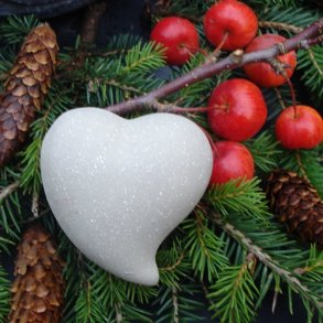 Hjerte, keramik (12 stk.)