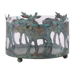 Rensdyr krans med glasindsats