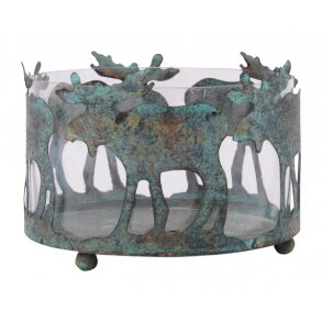 Rensdyr krans med glasindsats