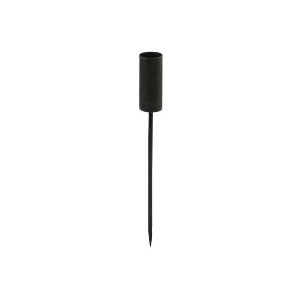 Lysholder til stagelys, sort (20 cm)