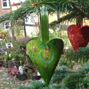 Hjerte, gr�n metal