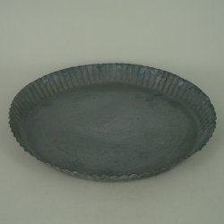 Zinkbakke med rillet kant