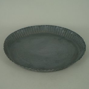 Zinkbakke med rillet kant