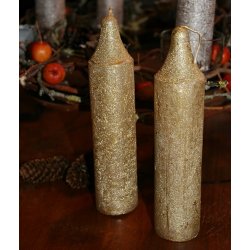 Bloklys med top, guld