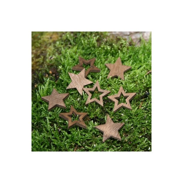 Stjerner, brun sm (24 stk.)