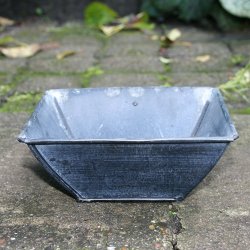 Zinkskl, sort firkantet