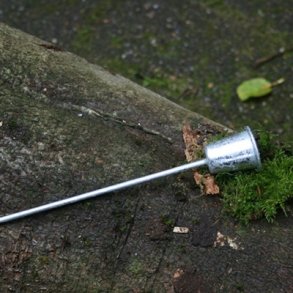 Lysholder til stagelys, slv (18 cm)