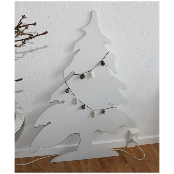 Juletr, hvid (100 cm)
