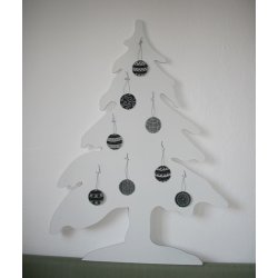 Juletr, hvid (120 cm)