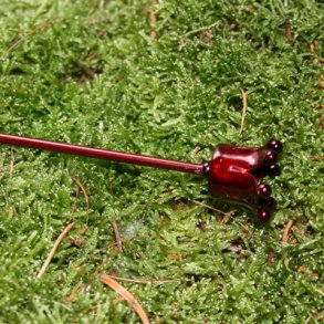 Lysholder til kertelys, r�d (20 cm)