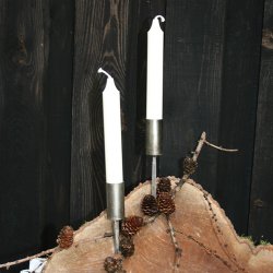 Lysholder med spyd til stagelys, rustik