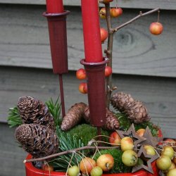 Lysholder med spyd til stagelys, bordoux