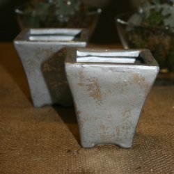 Minipotte, firkantet s&oslash;lv