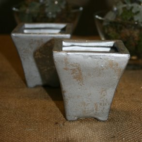 Minipotte, firkantet s&oslash;lv