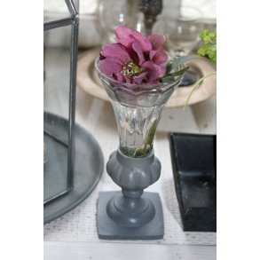 Glasvase med jernfod, lille 