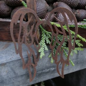 Englevinger til at hnge p vasekant, rust. Sm